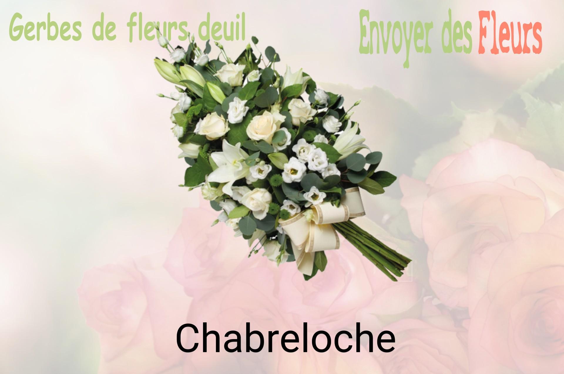 Gerbe de fleurs de deuil livrée à Chabreloche